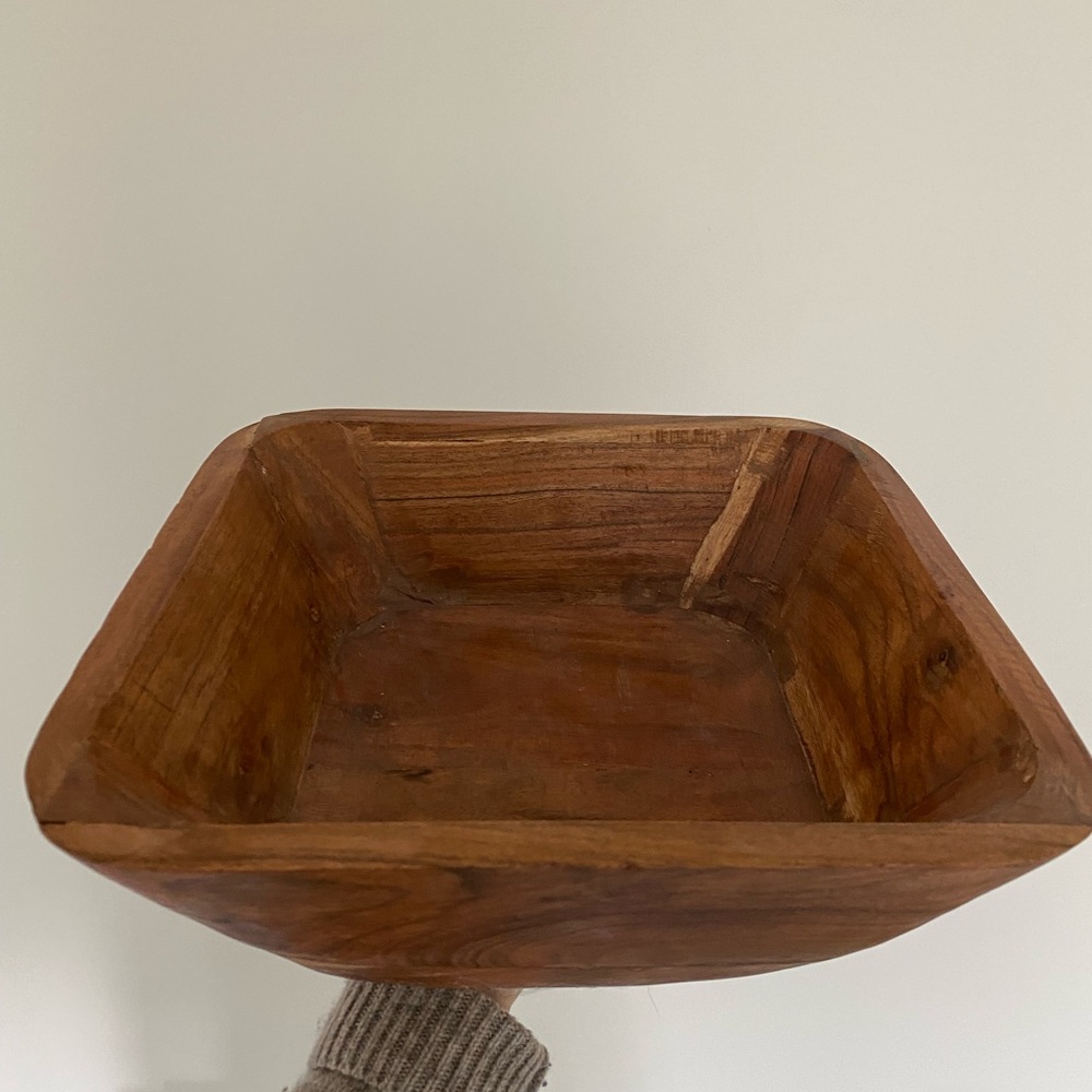 Rustic Brown Wooden Bowl
